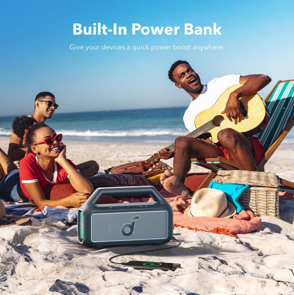Altavoces Soundcore Boom 2 Portable Bluetooth for Bass Azules | BTXFJ9853