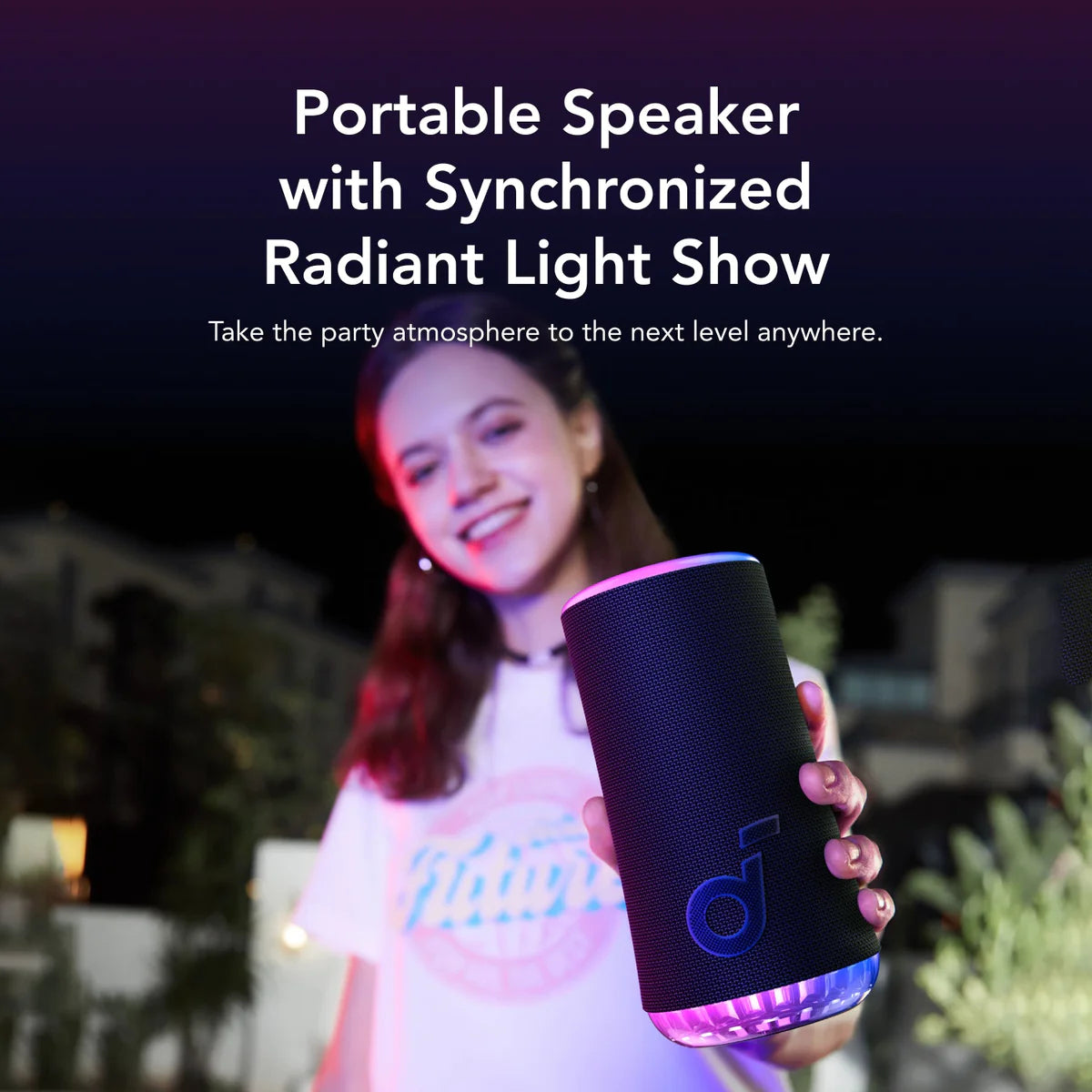 Altavoces Soundcore Glow Portable with Synchronized Light Show Negros | WEODX7059