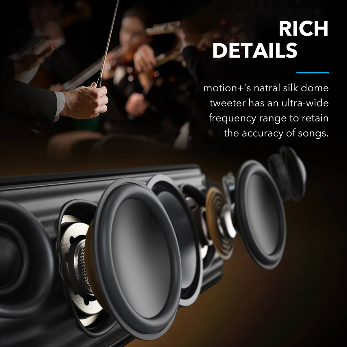 Altavoces Soundcore Motion+ Portable with Intense Bass Negros | VIRND5904