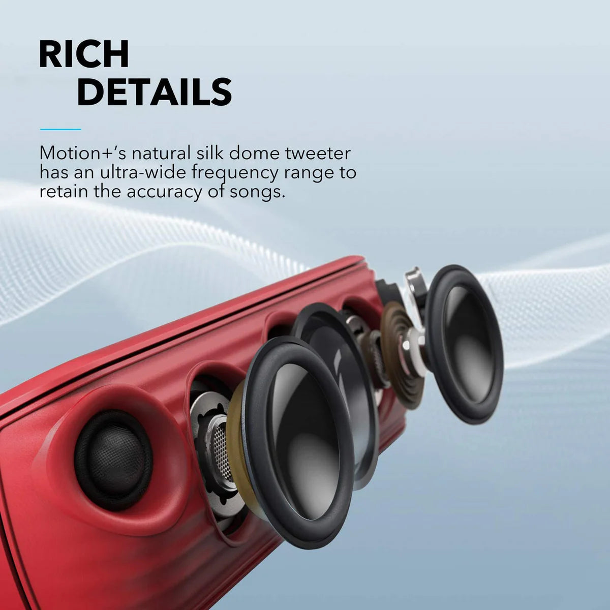 Altavoces Soundcore Motion+ Portable with Intense Bass Rojos | WTEKL8172