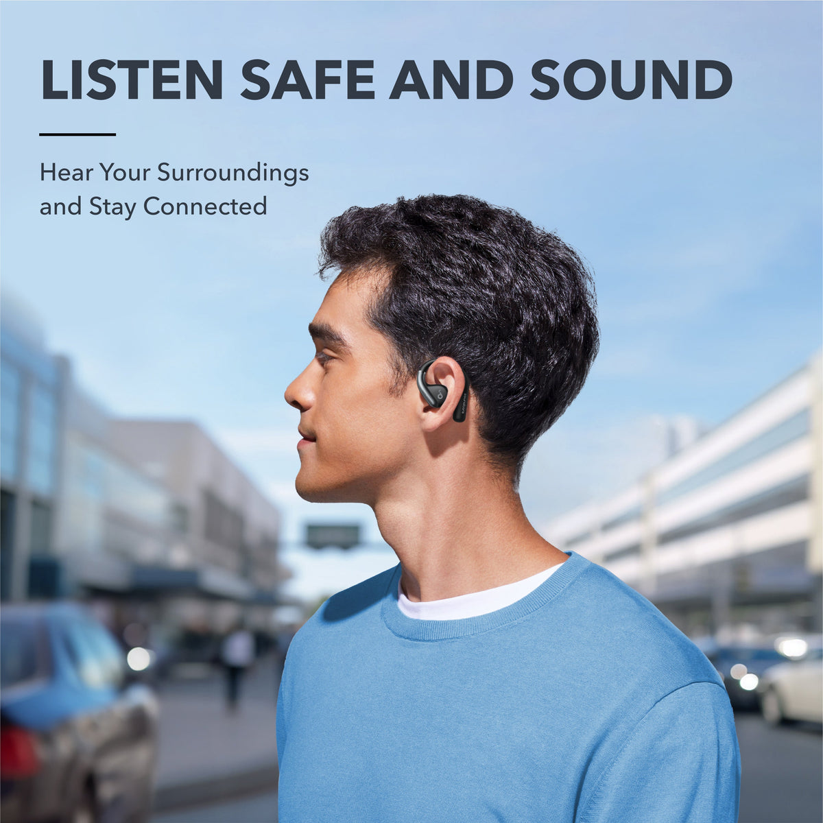 Audífonos Soundcore AeroFit Superior Comfort Open-Ear Negros | ROWSV2087