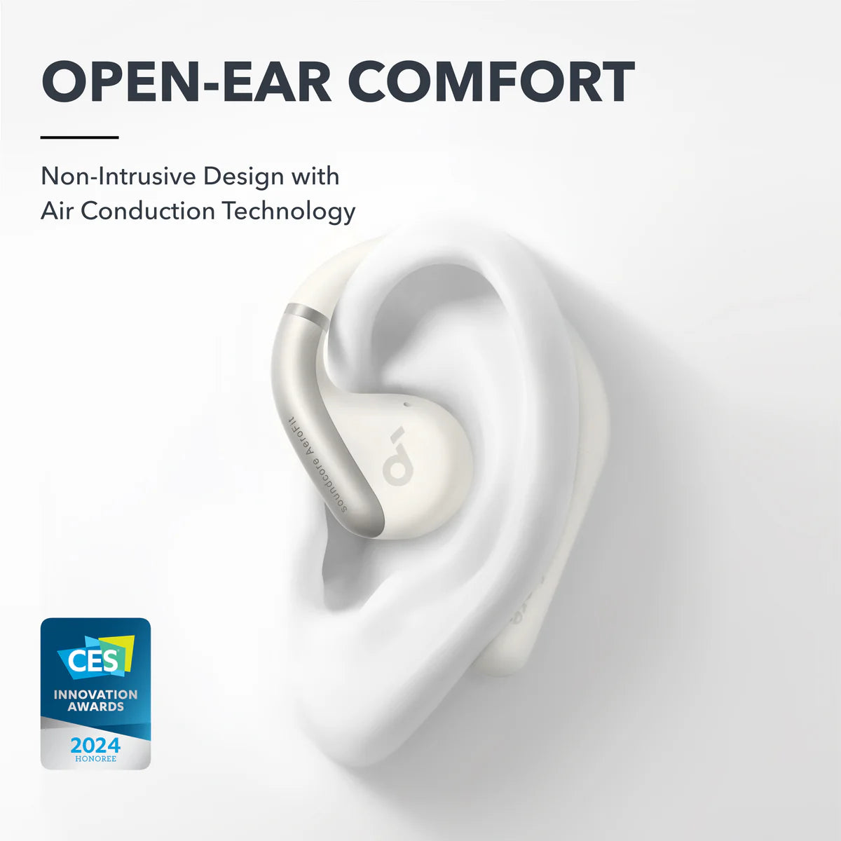 Audífonos Soundcore AeroFit Superior Comfort Open-Ear Blancos | PKCMU1854