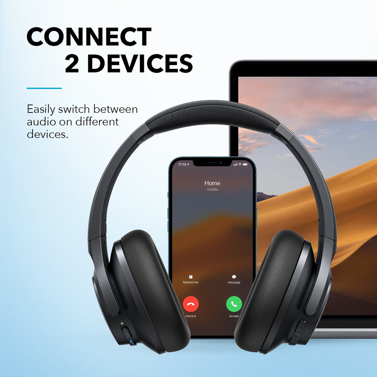 Audífonos Soundcore Life Q20+ ANC with Hi-Res Audio Negros | ALJFN8940