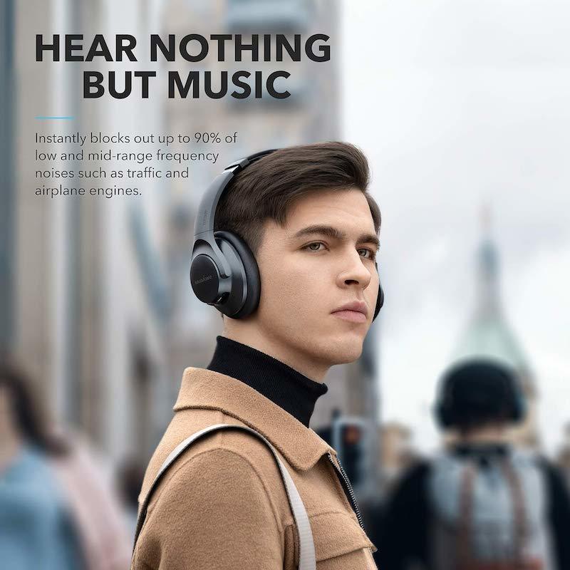 Audífonos Soundcore Life Q20 Over-Ear with Hybrid ANC Negros | LYWTP5947