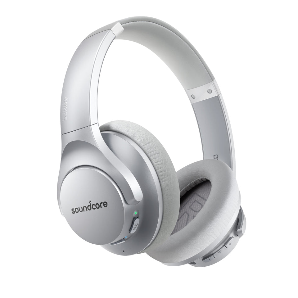 Audífonos Soundcore Life Q20 Over-Ear with Hybrid ANC Plateados | ZJYUA6472