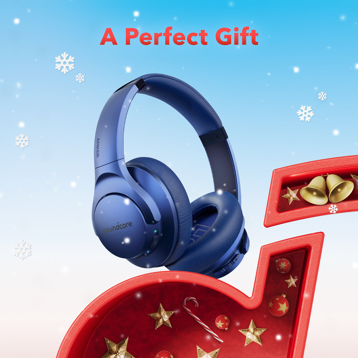 Audífonos Soundcore Life Q20 Over-Ear with Hybrid ANC Azul Marino | DLCFA9624