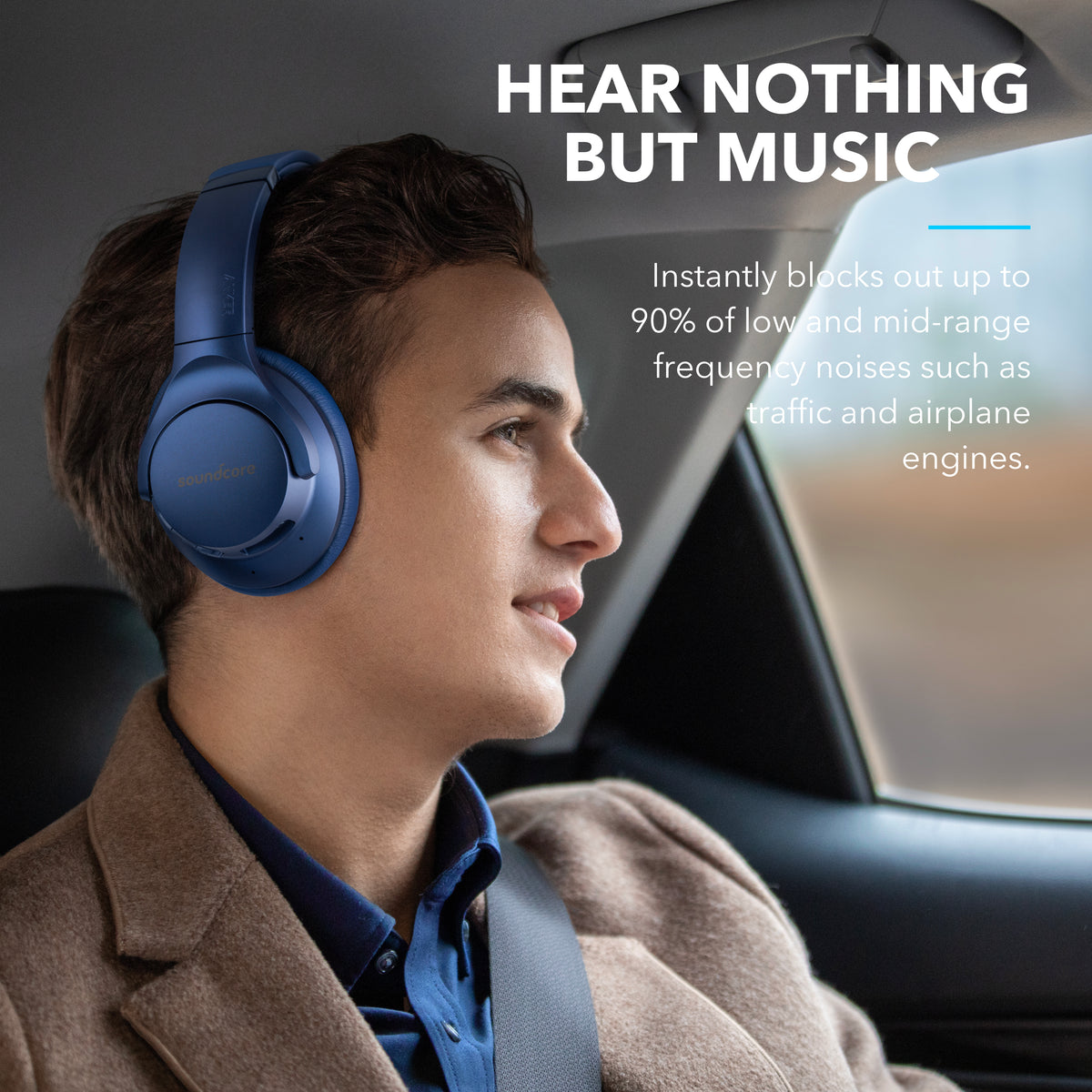 Audífonos Soundcore Life Q20 Over-Ear with Hybrid ANC Azul Marino | DLCFA9624