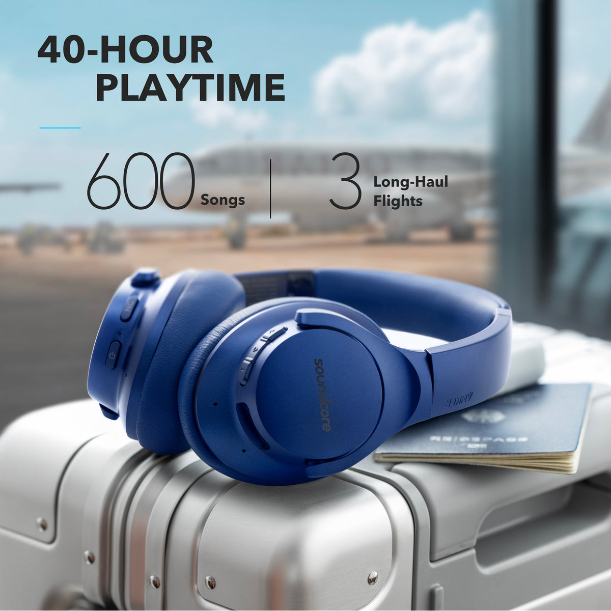Audífonos Soundcore Life Q20 Over-Ear with Hybrid ANC Azul Marino | DLCFA9624
