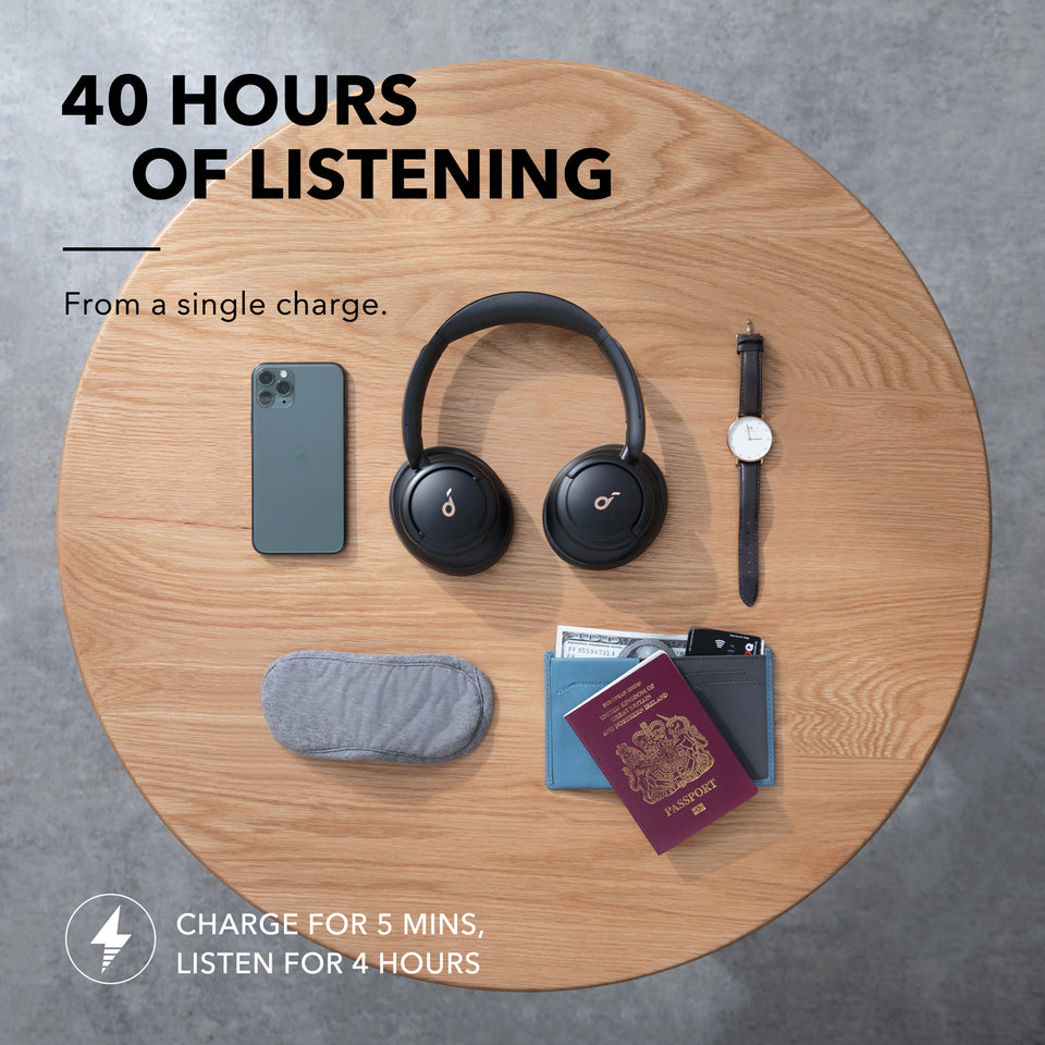 Audífonos Soundcore Life Q30 Bluetooth Noise Cancelling Negros | YQKFS5796