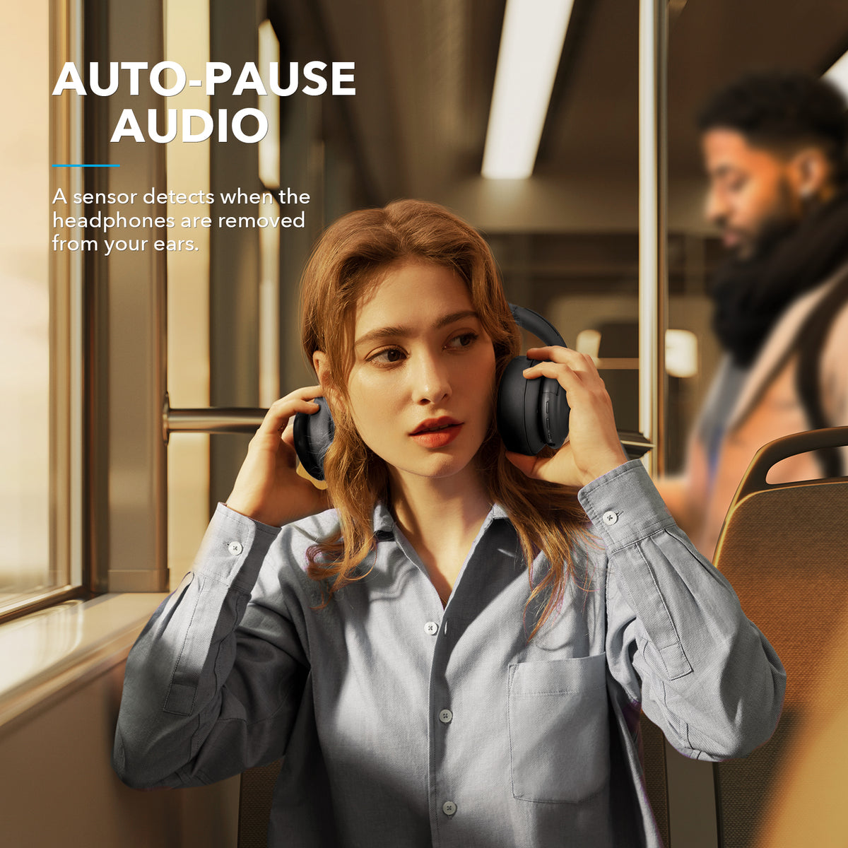 Audífonos Soundcore Life Q35 Noise-Cancelling with LDAC Negros | GATYS9037