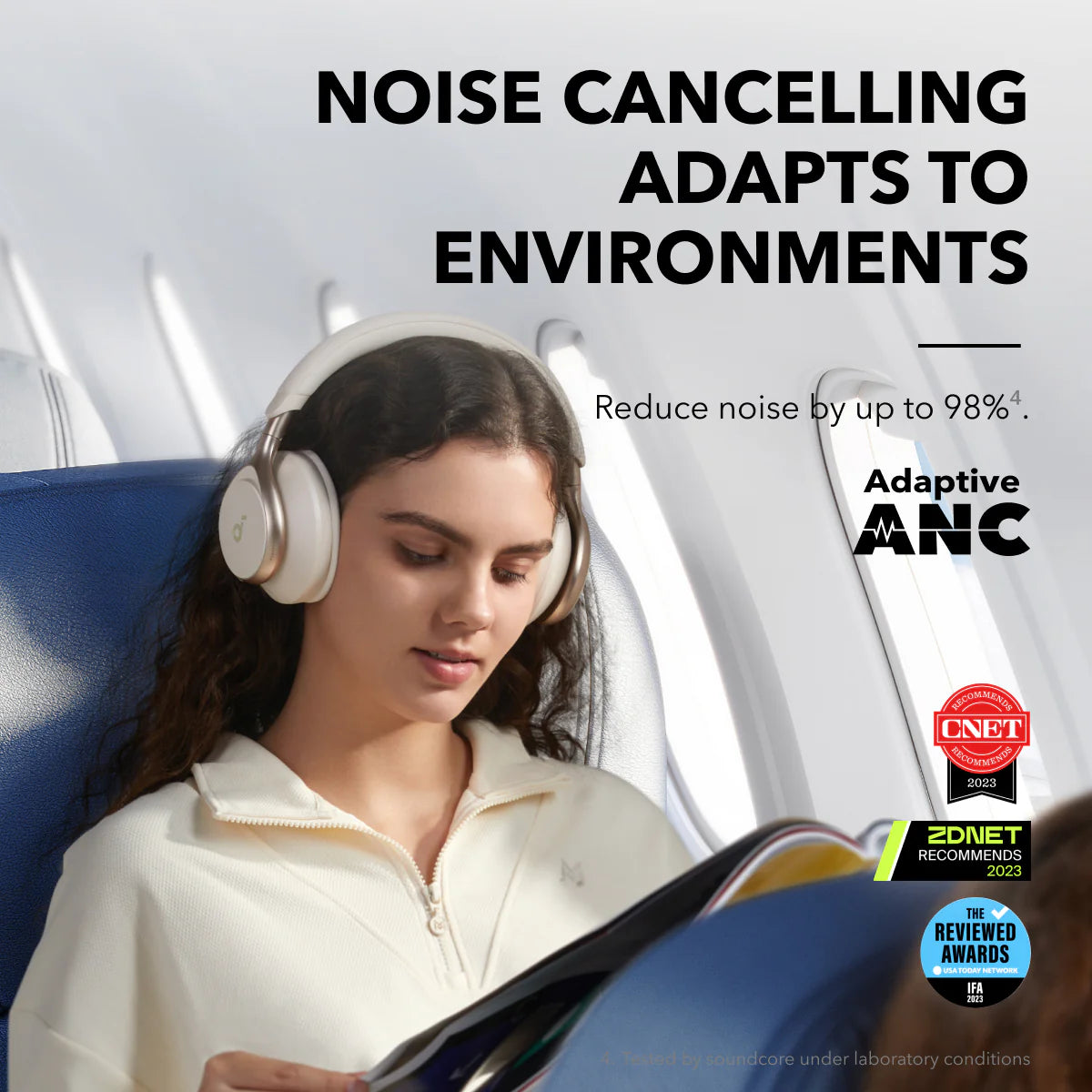 Audífonos Soundcore Space One Active Noise Cancelling Blancos | KPNTG5970