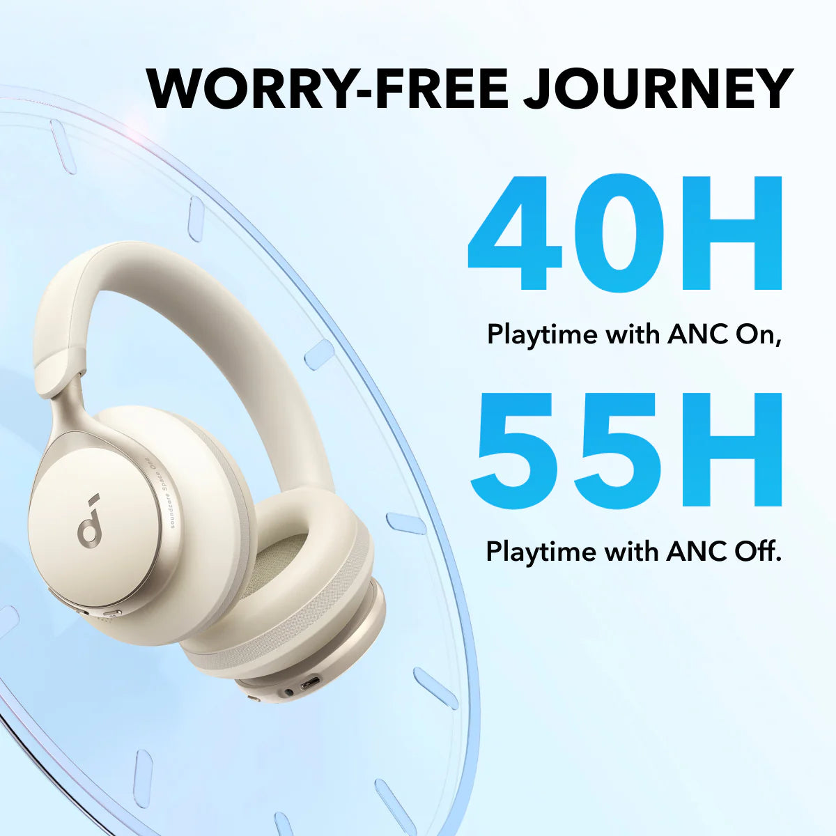Audífonos Soundcore Space One Active Noise Cancelling Blancos | KPNTG5970