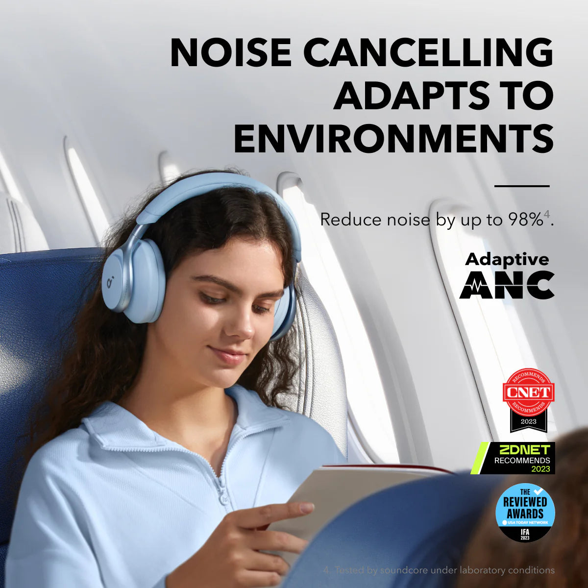 Audífonos Soundcore Space One Active Noise Cancelling Azules | AXRLJ6793