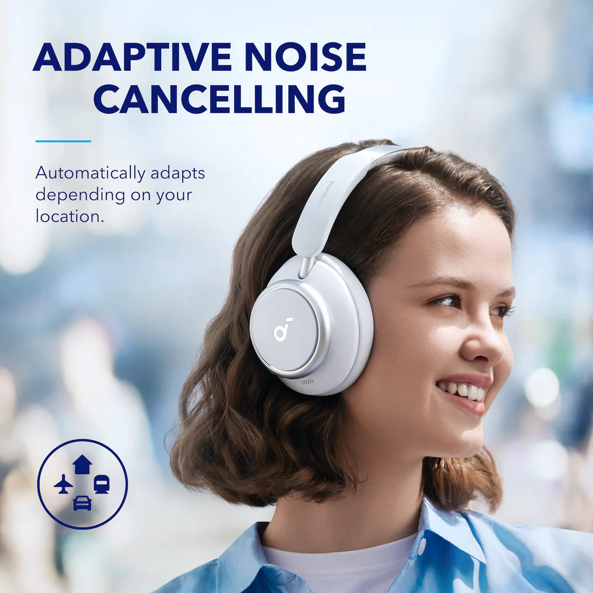 Audífonos Soundcore Space Q45 Long-Lasting Noise Cancelling Blancos | CYBJL9450