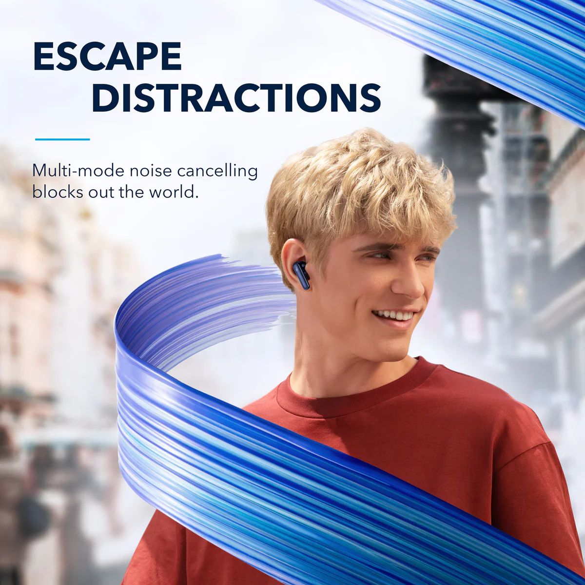 Auriculares Soundcore Life P3 Noise Cancelling with Bass Azul Marino | PEODC7312