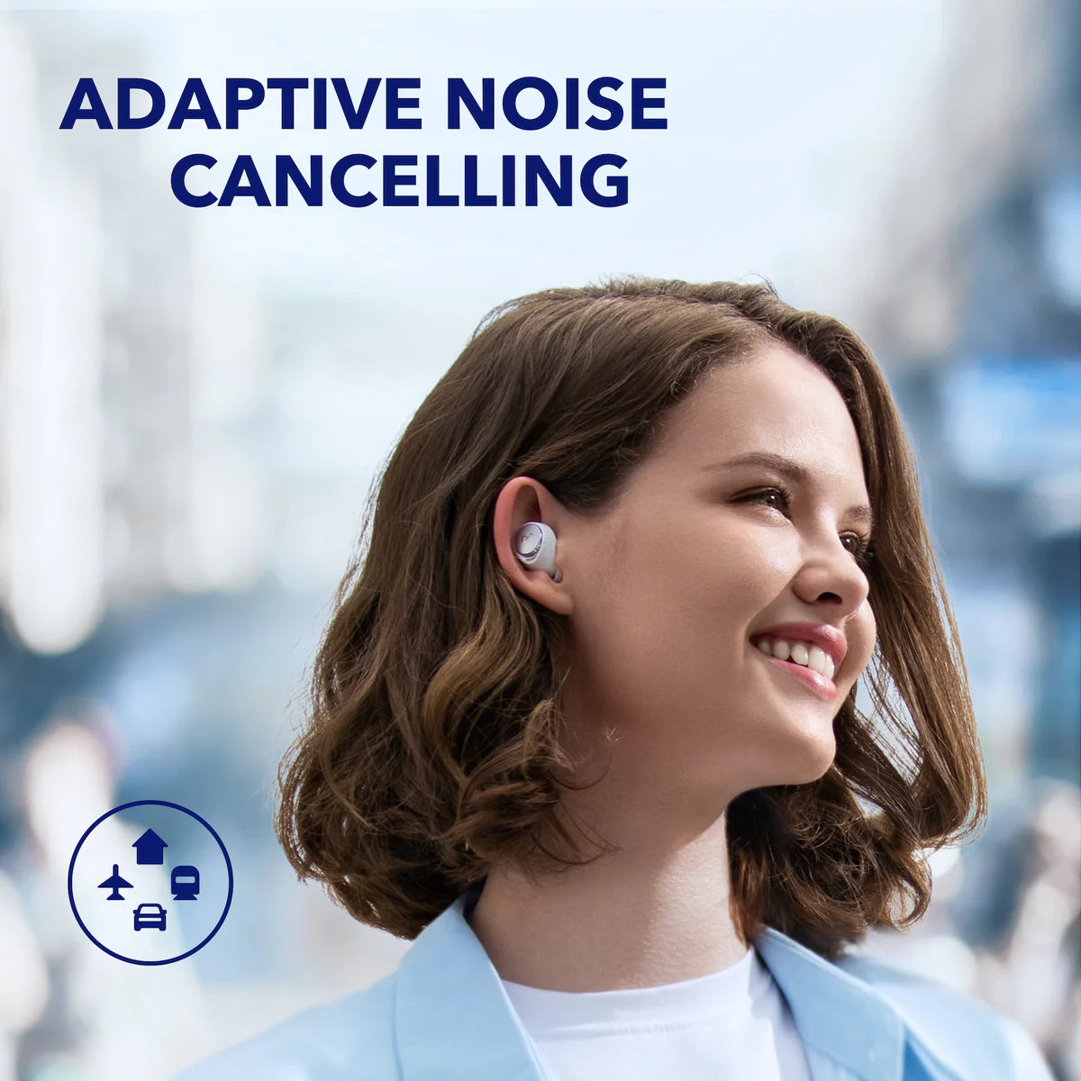 Auriculares Soundcore Space A40 Long-Lasting Noise Cancelling Blancos | EIUXV5790