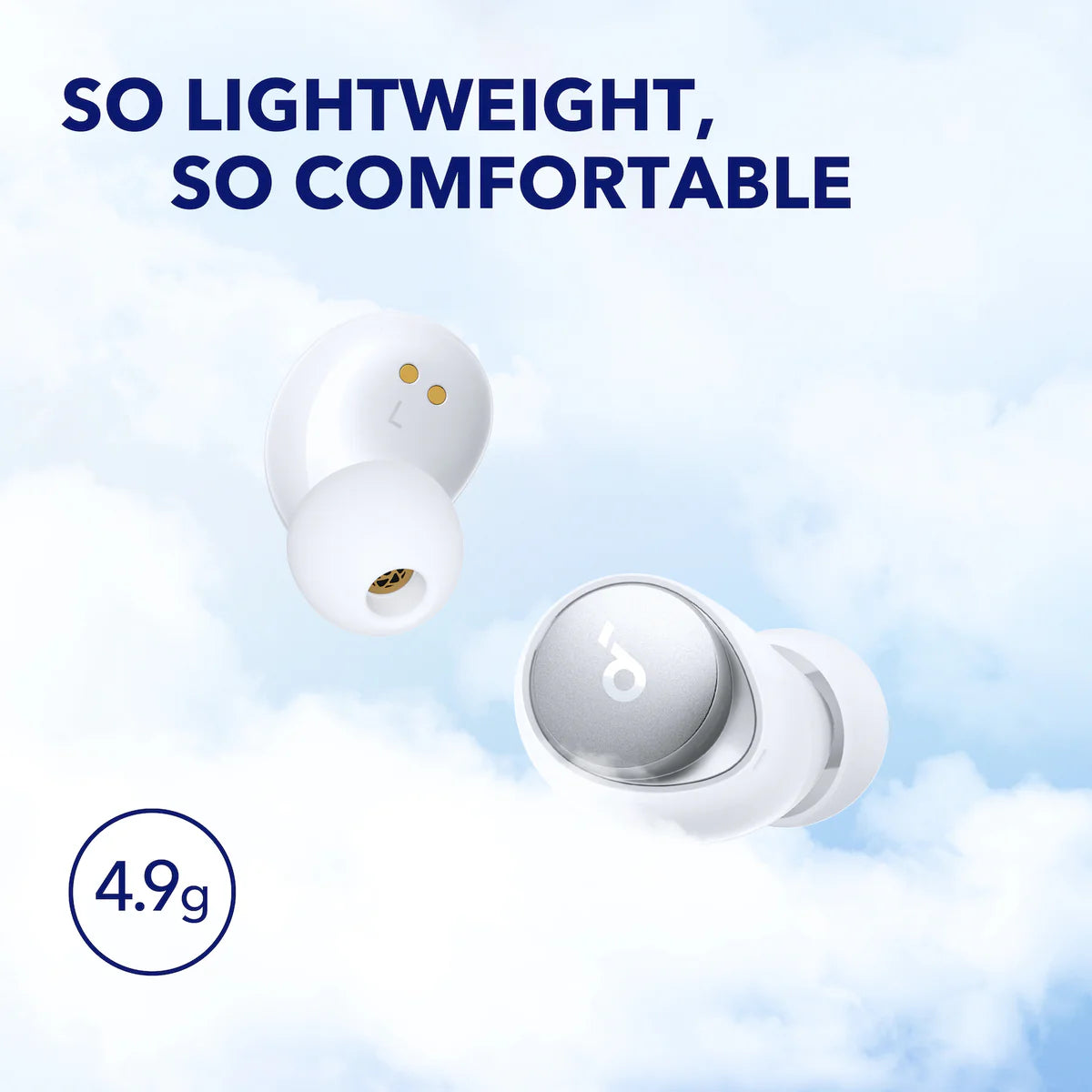 Auriculares Soundcore Space A40 Long-Lasting Noise Cancelling Blancos | EIUXV5790